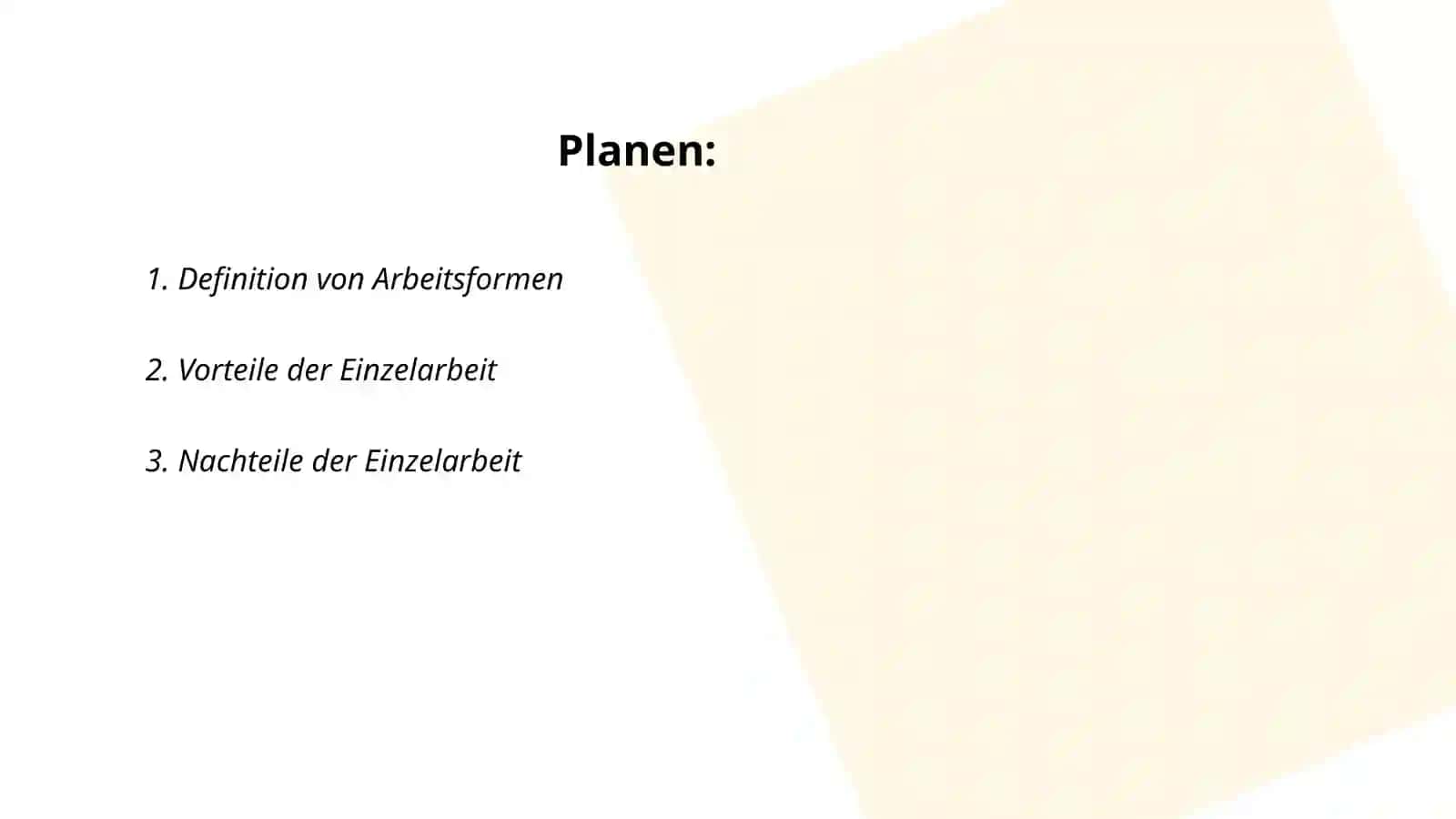 Arbeitsformen 2