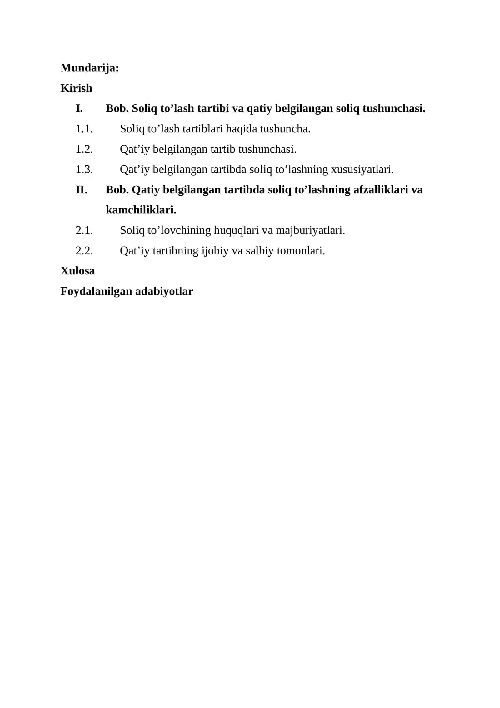 Qat’iy belgilangan tartibda soliq to‘lashning xususiyatlari 2