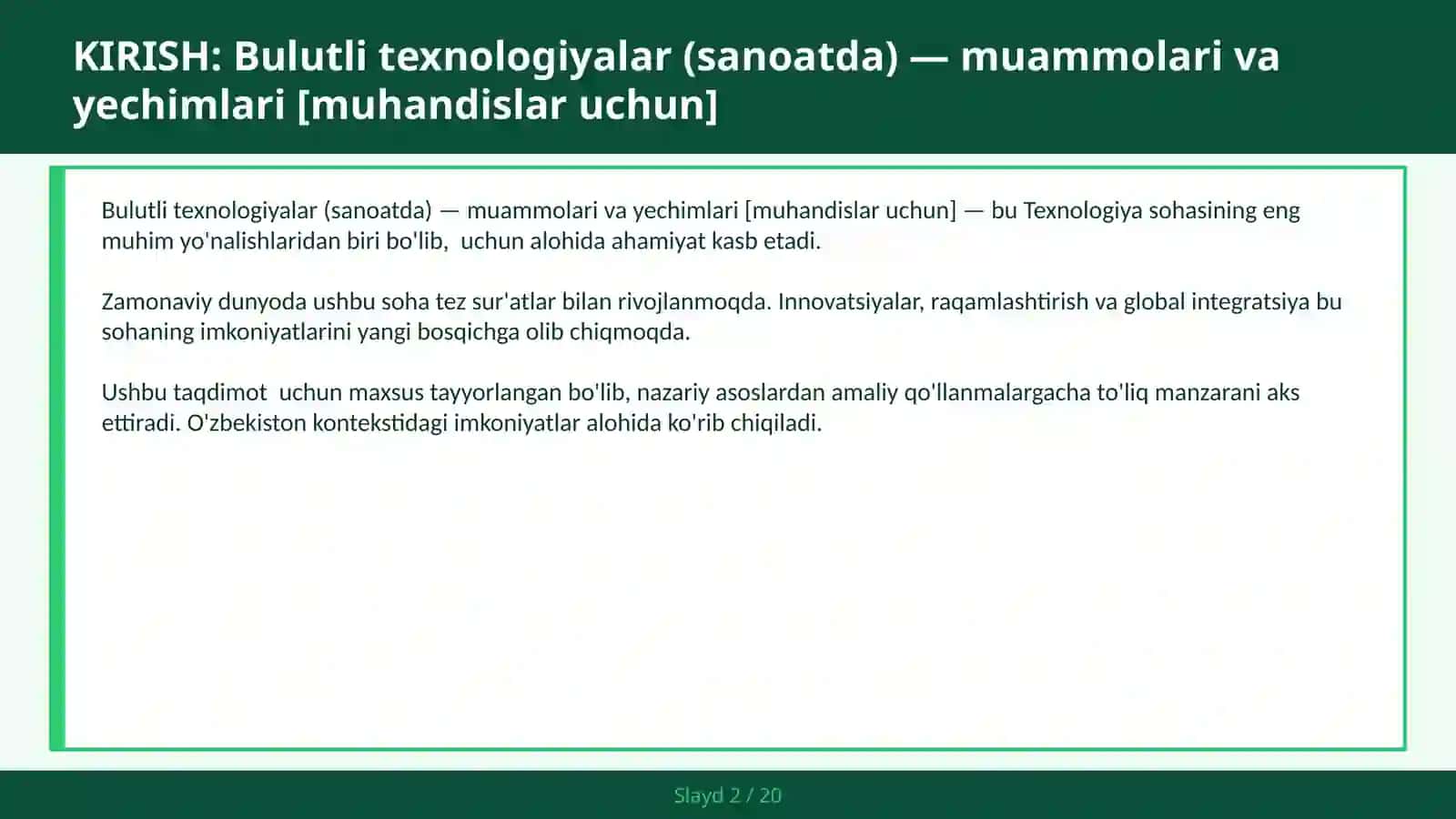 Bulutli texnologiyalar (sanoatda) — muammolari va yechimlari [muhandislar uchun] 2