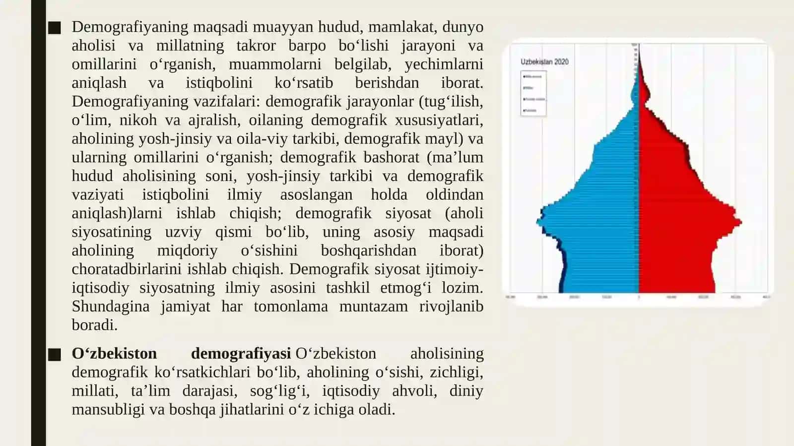 Farg’ona tumanining aholi demografiyasi tahlili 2