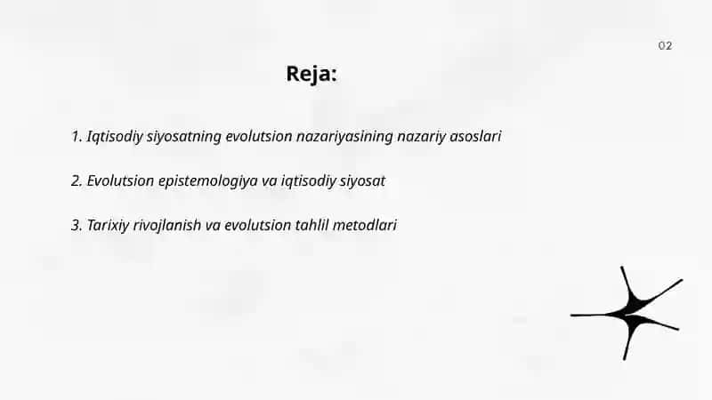 Iqtisodiy siyosatning evolutsion nazariyasi 2