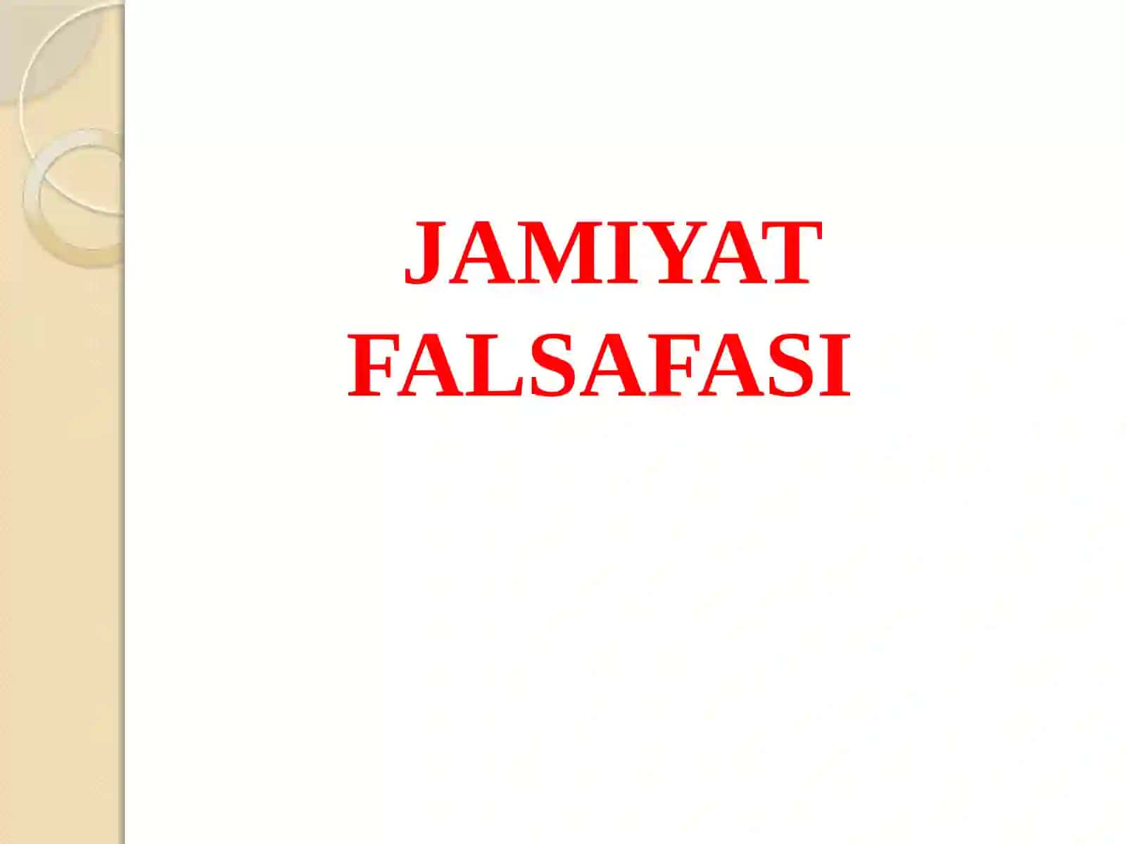 Jamaat falsafasi 2