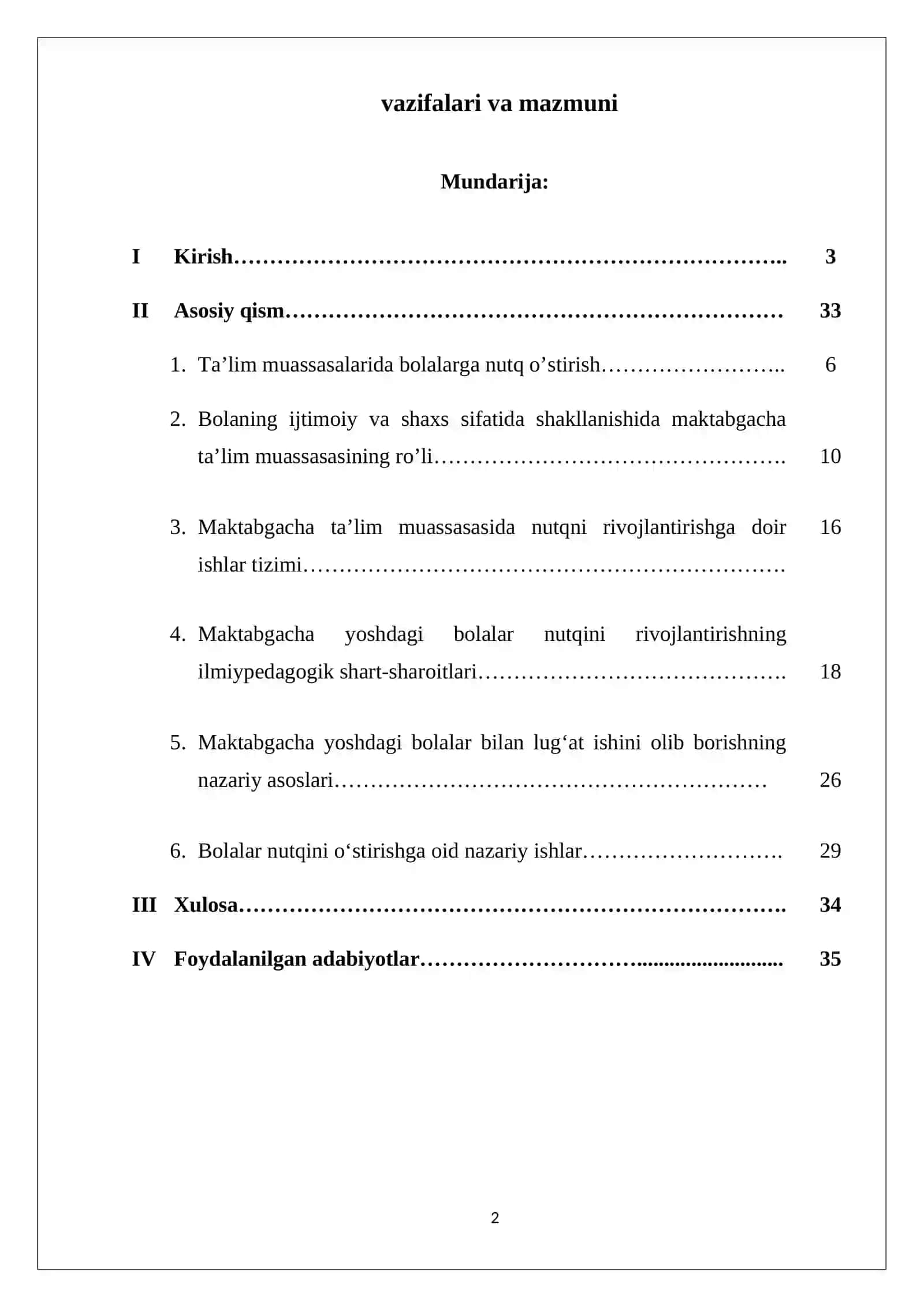 Maktabgach kichik yoshdagi bolalar nutqini o'stirish vazifalari va mazmuni 2
