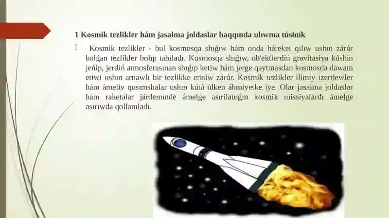 Kosmik Tezlikler va Jasadlar 2
