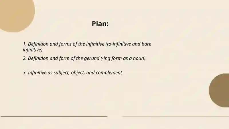 Infinitive and gerunda 2