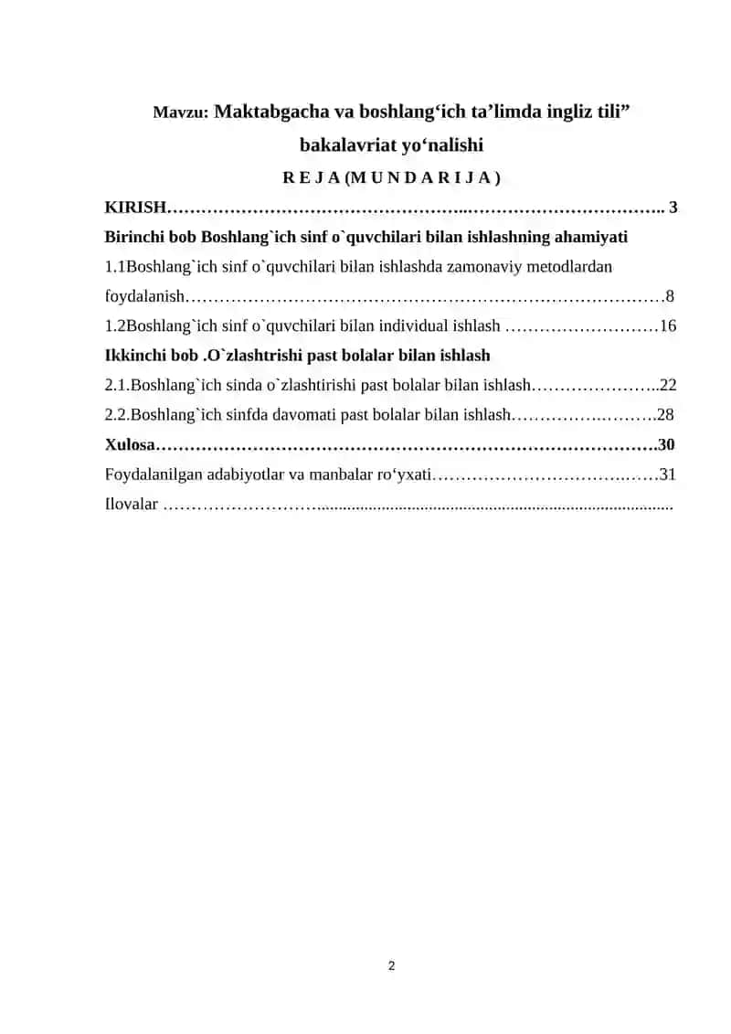 Boshlang`ich ta`limda o`zlashtirishi past o`quvchilar bilan individual ishlashning ahamiyati 2
