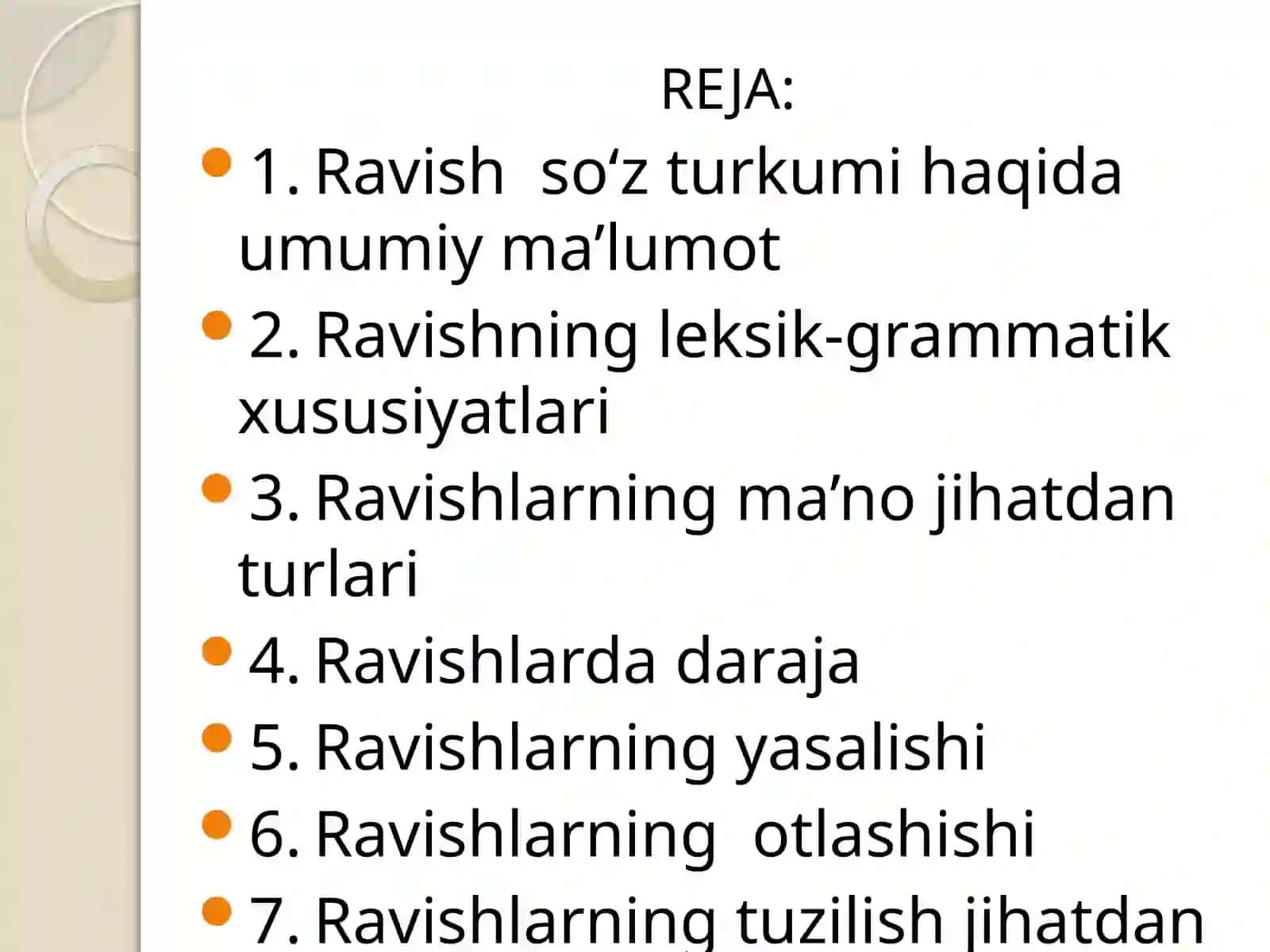 Ravishning leksik-grammatik xususiyatlari 2