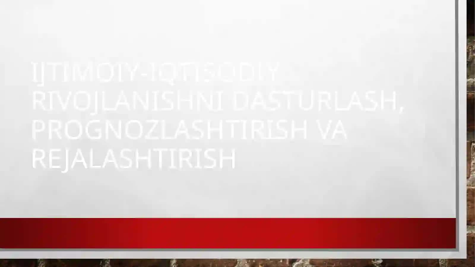 Iqtisodiy siyosat 2