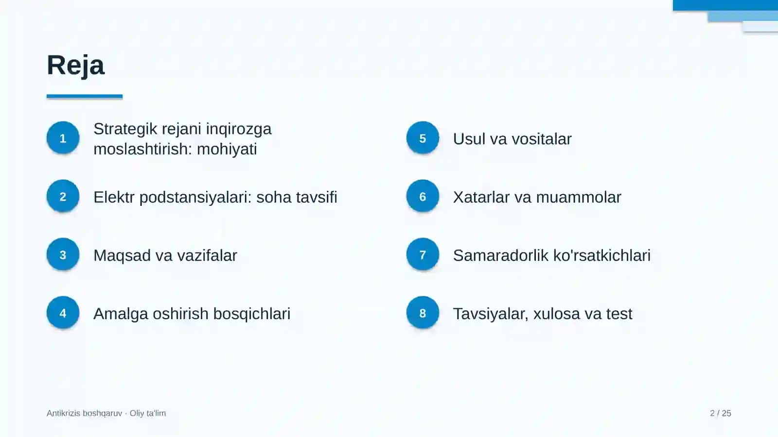 elektr podstansiyalarida strategik rejani inqiroz sharoitiga moslashtirish 1857 2