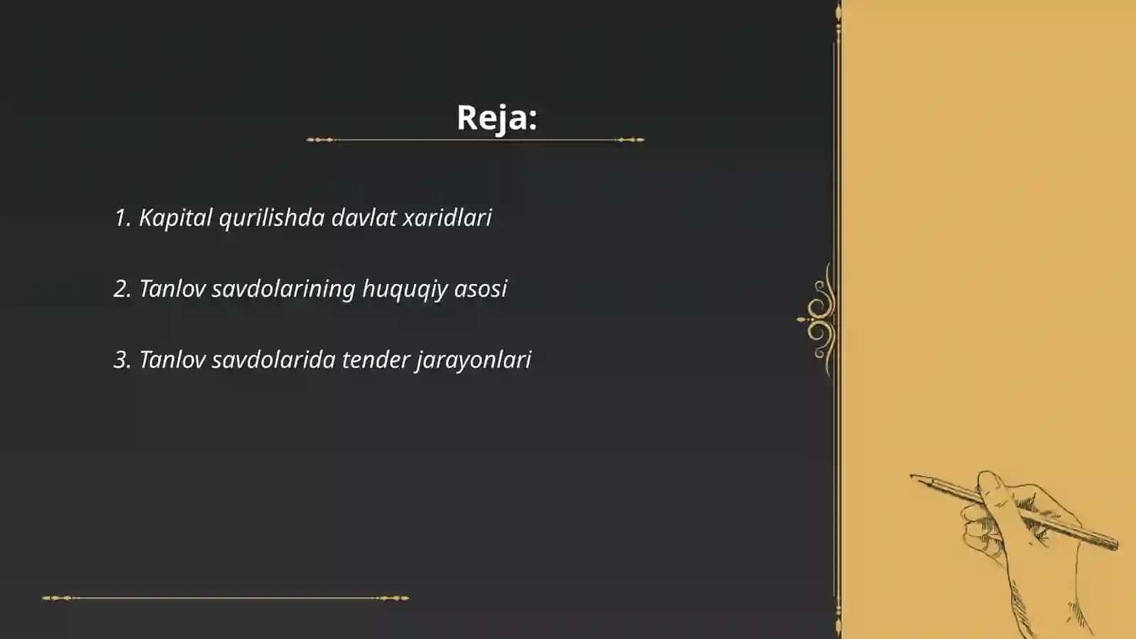 Kapital va qurilishda tanlov savdolari 2