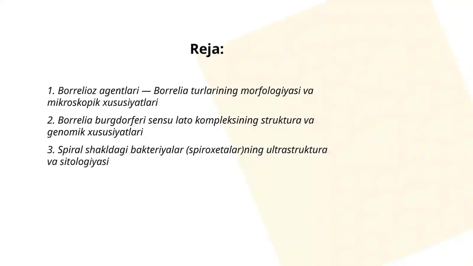 Borreliozlar morfologiyasi, strukturasi, tarqalganligi keltirib chiqaruvchi kasalliklari laboratoriya diagnostikasi 2