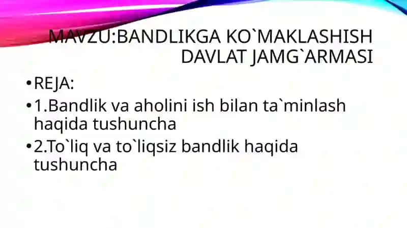 BANDLIKGAko`maklashishdavlatjamg`armasi 2