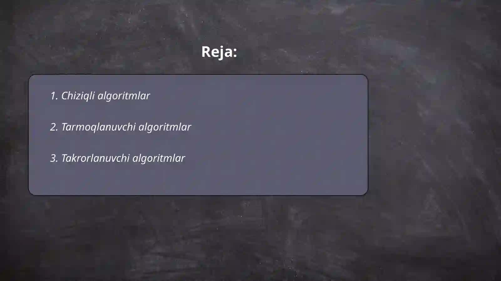 Algoritm turlari va tasvirlash usullari 2