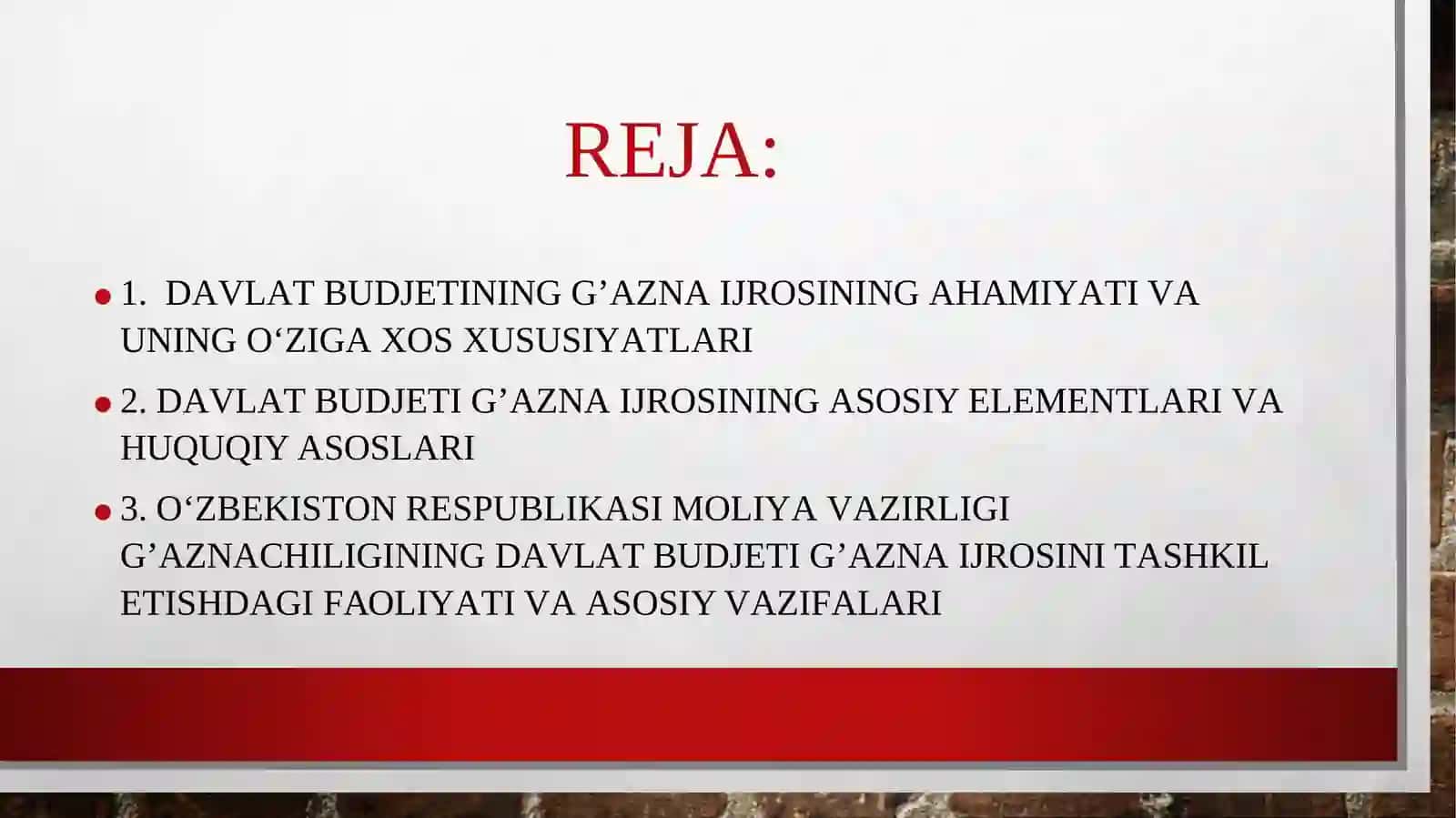 O‘zbеkistоndаbudjеtnig’аznаijrоsininghuquqiy-institutiоnаlаsоslаrinitаkоmillаshtirish 2