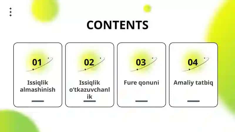 Issiqlik Almashinish va Fure Qonuni 2