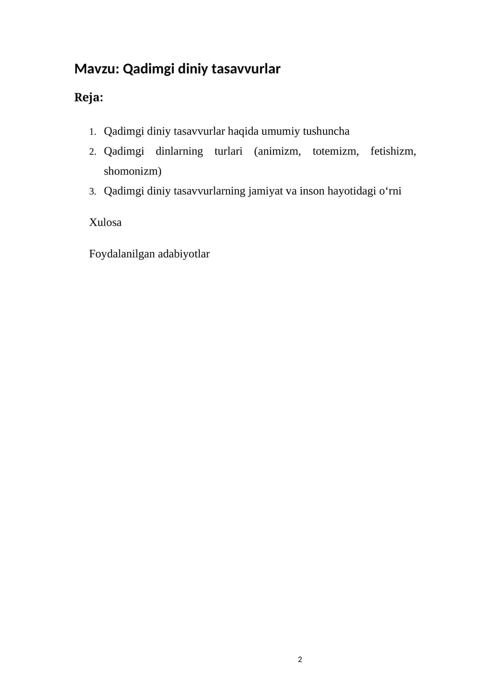Qadimgi diniy tasavvurlar 2