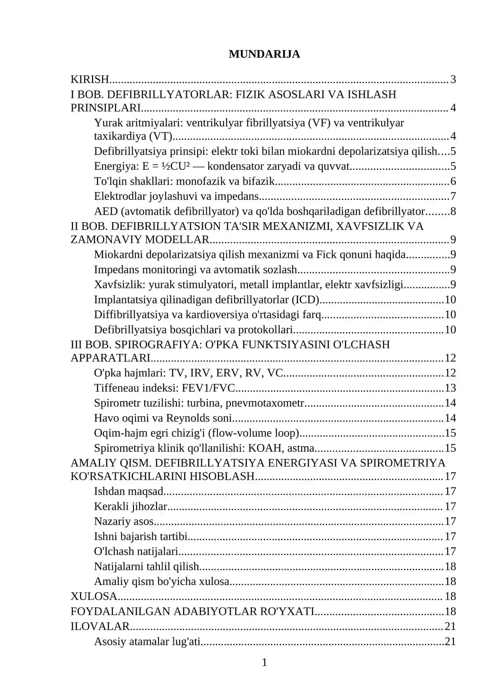 DEFIBRILLYATORLAR VA ULARNING ISHLASH PRINSIPLARI. SPIROGRAFIYA APPARATI 2