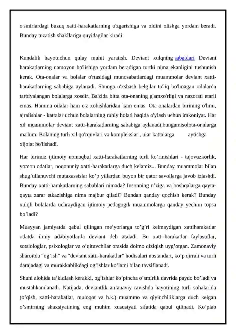 Deviant xulq-atvor ijtimoiy pedagogik muammo sifatida 2