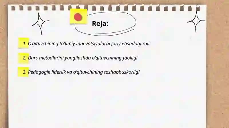 O'qituvchining faolligi 2