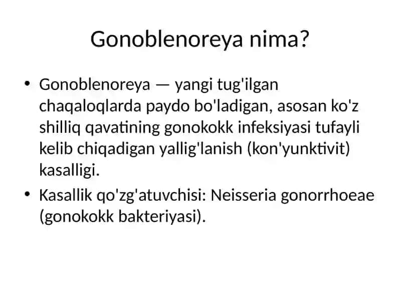 Gonoblenoreya va uning profilaktikasi 2