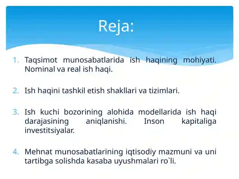 Ishhaqi va mehnat munosabatlari 2