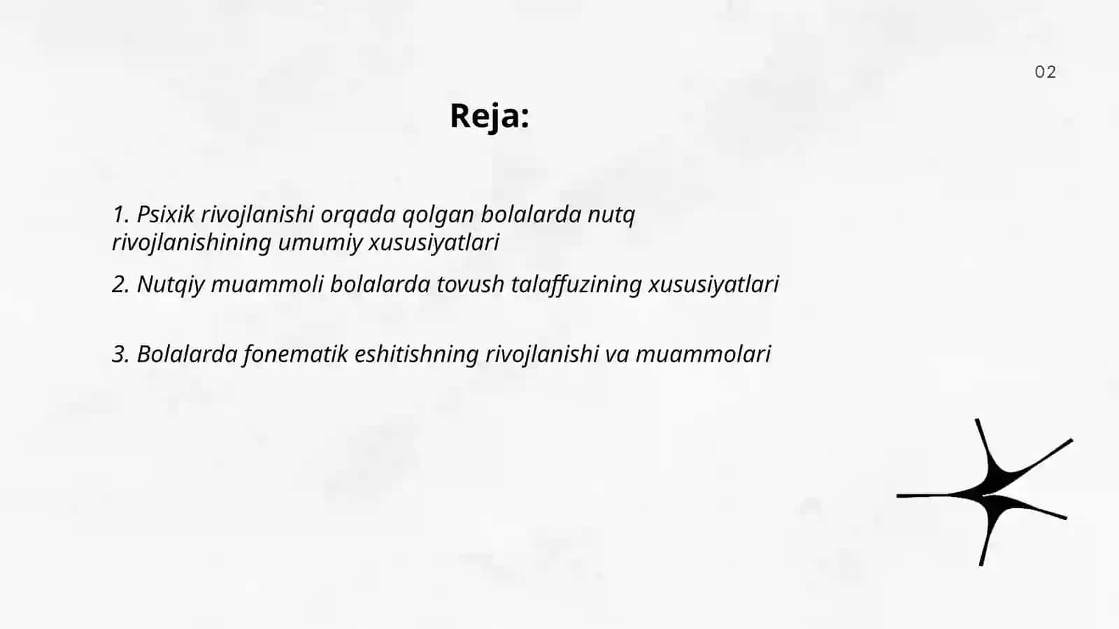 Psixik rivojlanishi orqada qolgan bolalar nutqiy rivojlanishining xususiyatlari va logopedik korreksiyaning asosiy yo’nalishlari 2