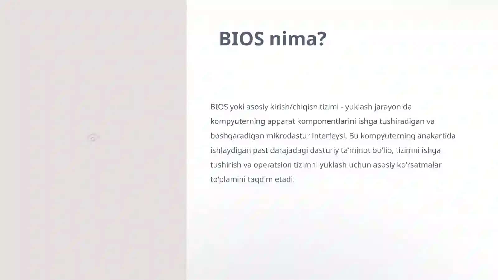 BIOS va UEFI bilan tanishish 2