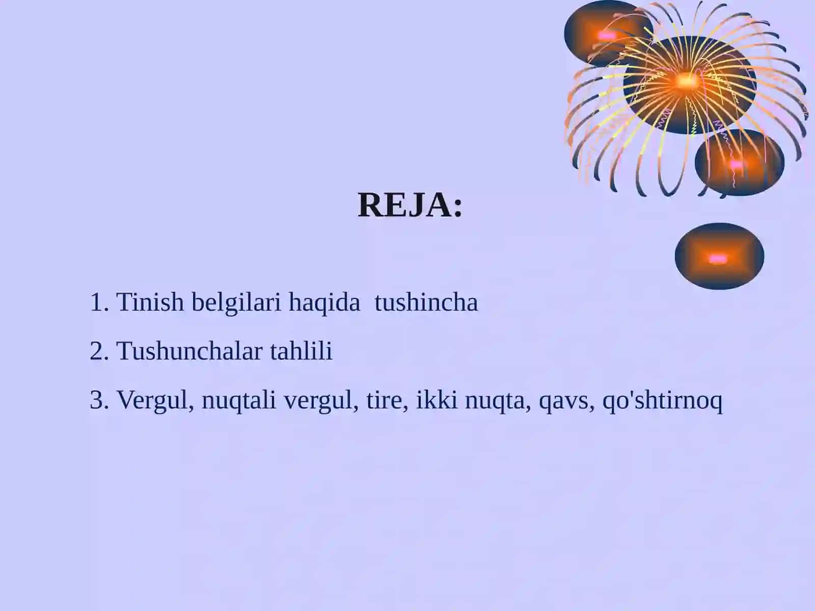 Tinishbelgilarining gapichida qo'llanishi 2