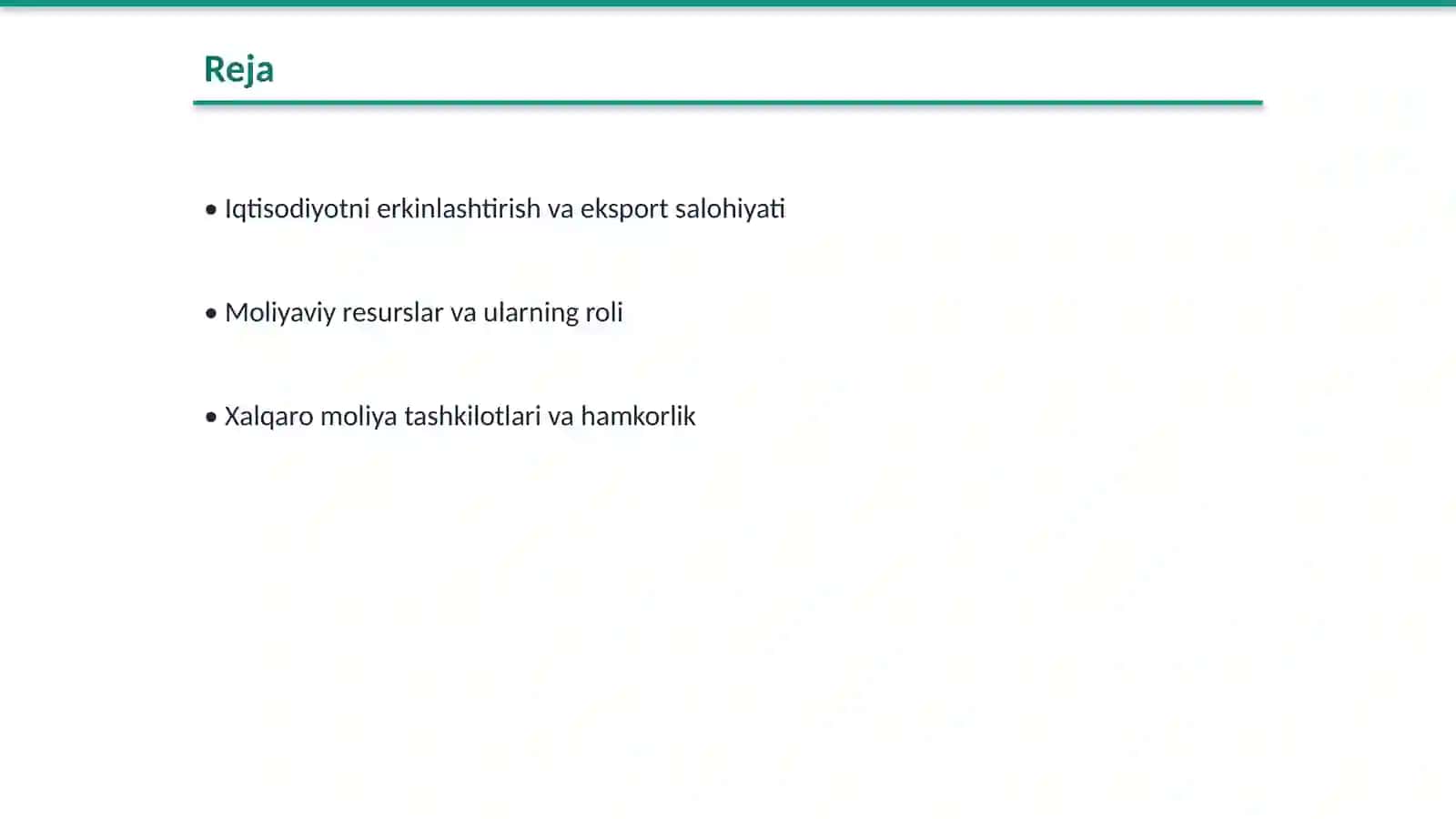 Iqtisodiyotni erkinlashtirish sharoitida Oʻzbekistonning eksport salohiyatini oshirishning moliyaviy imkoniyatlari 2