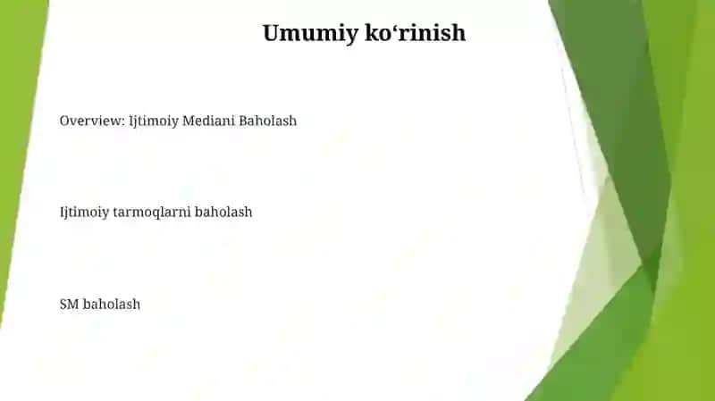 Ijtimoiy Mediani Baholash 2