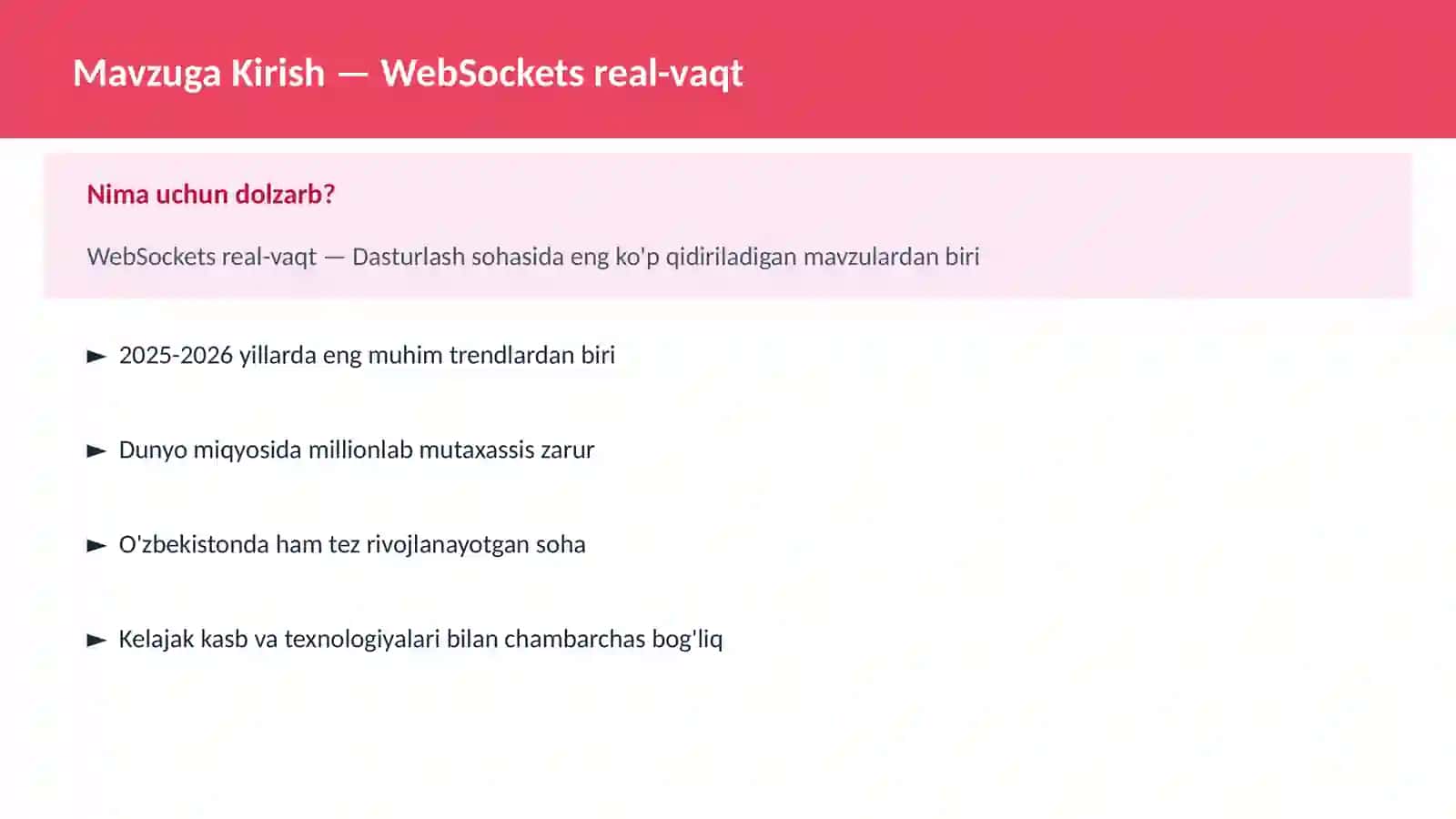 DASTURLASH | JAVASCRIPT VA WEB 2