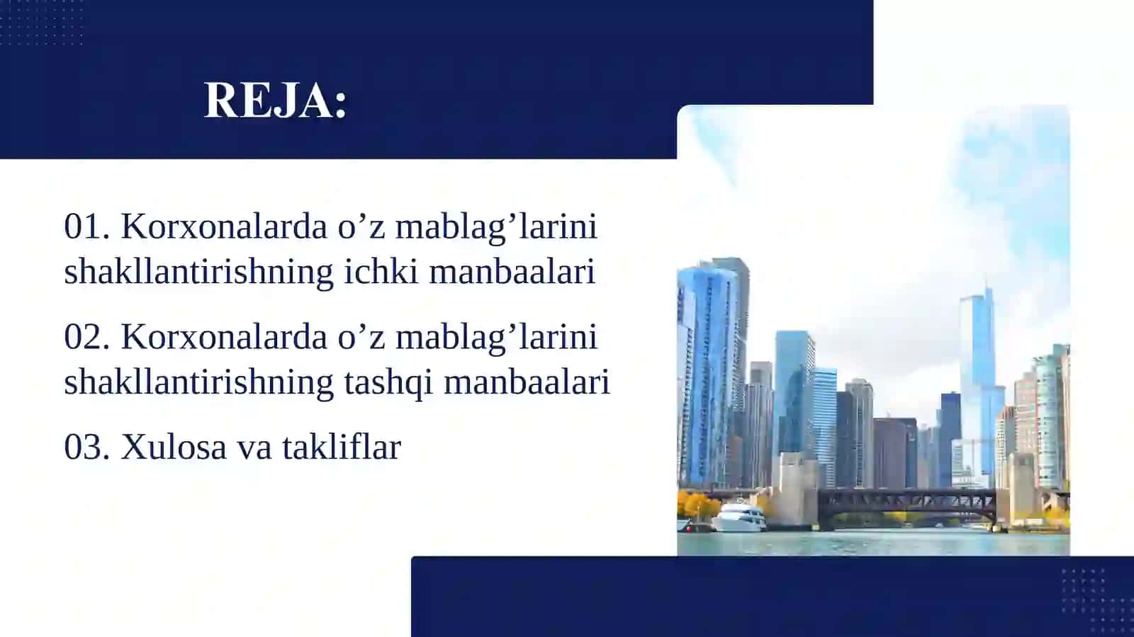 KORXONALARNI MOLIYALASHTIRISHNING O‘Z MANBALARI 2