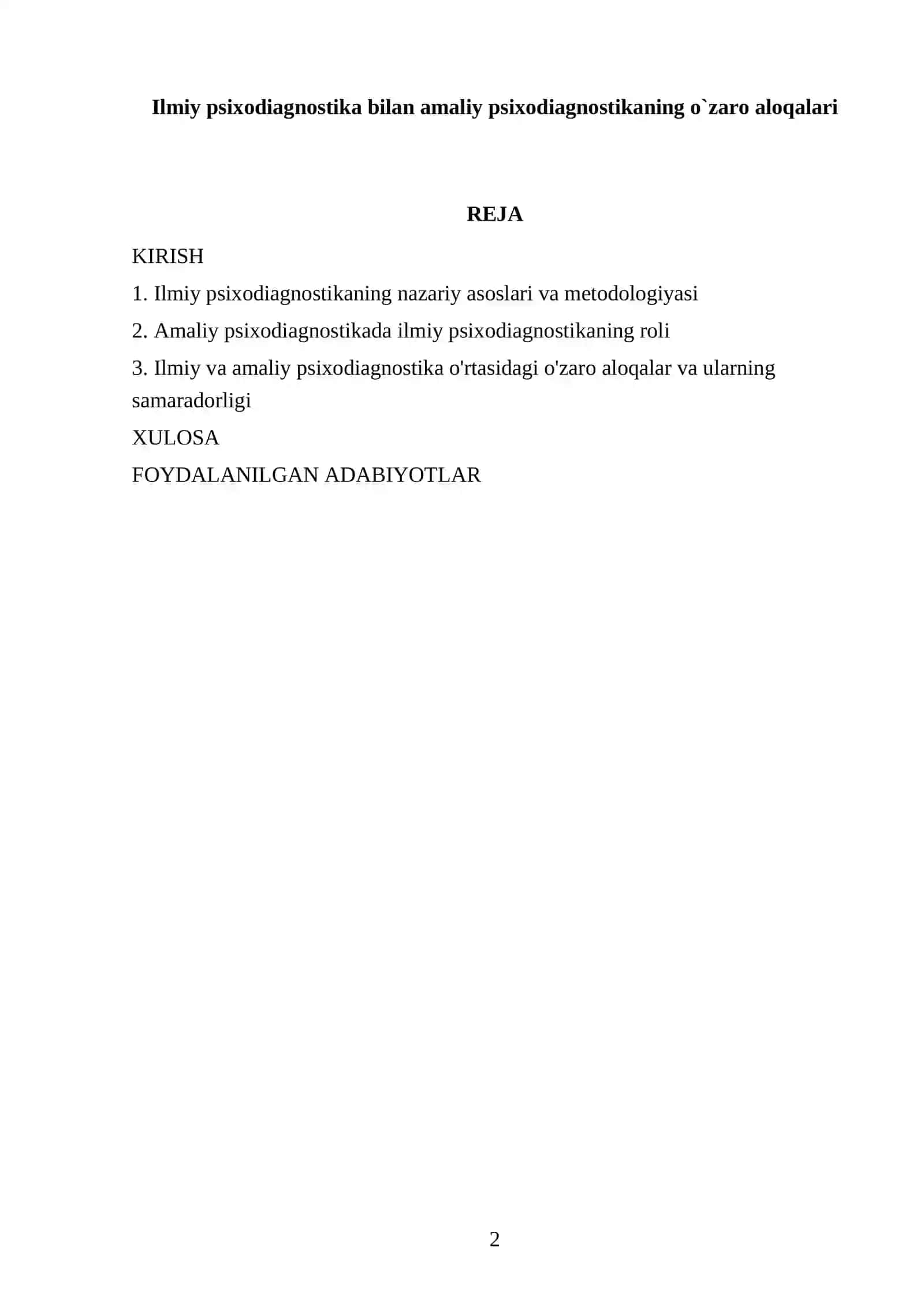 UMUMIY PSIXODIAGNOSTIKA FANI 2
