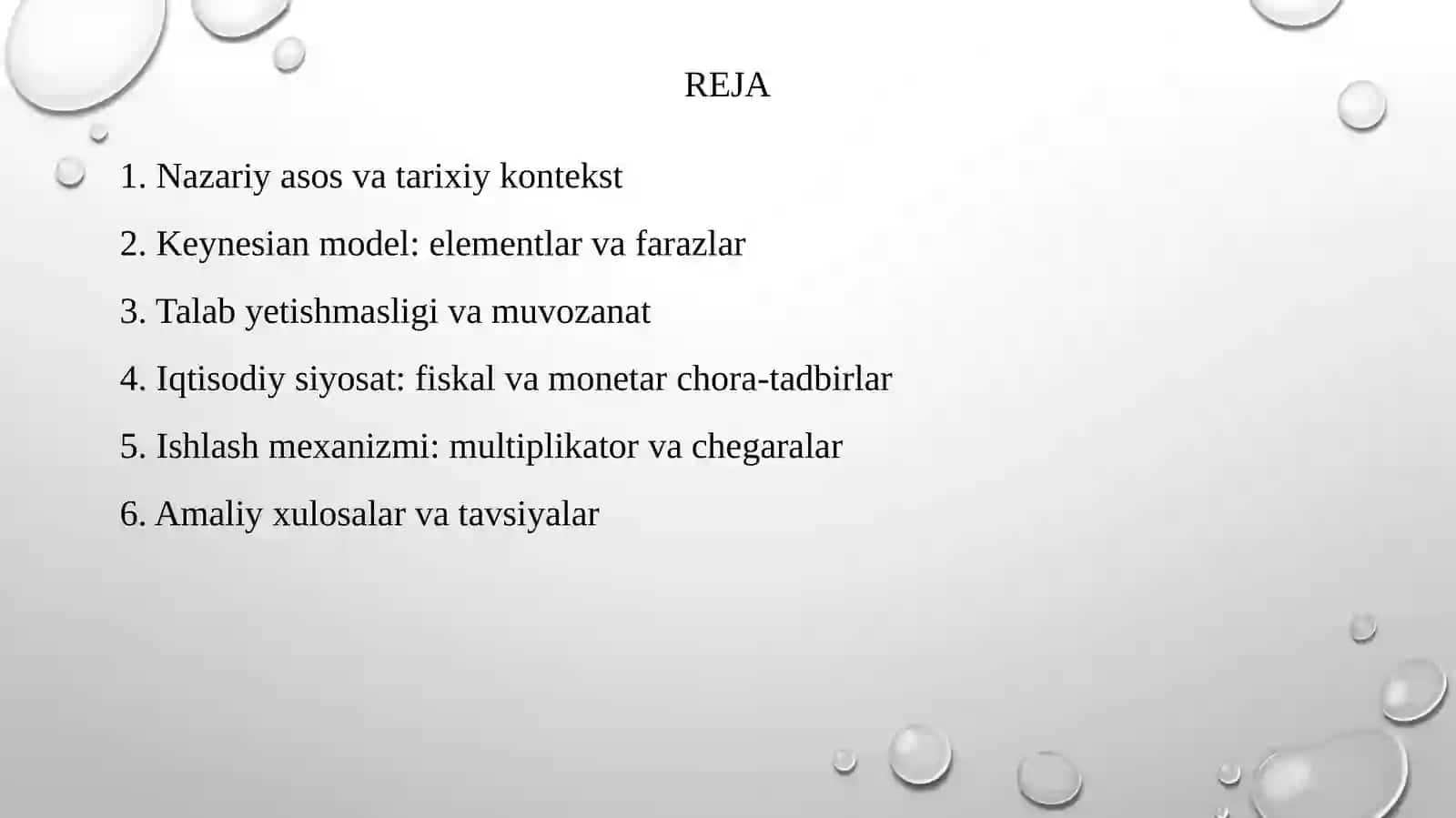 Keynsning Tovar Va Xizmatlar Bozori Da Makro Iqtisodiy Muvozanat Modeli Talab Yetishmasligi 2