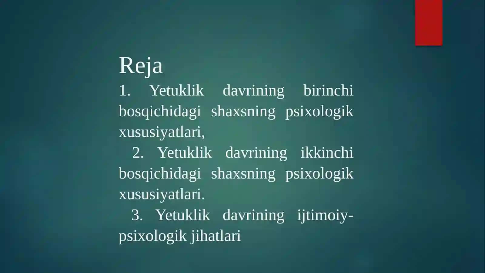 Yetuklikva keksalik davrining psixologik xususiyatlari 2