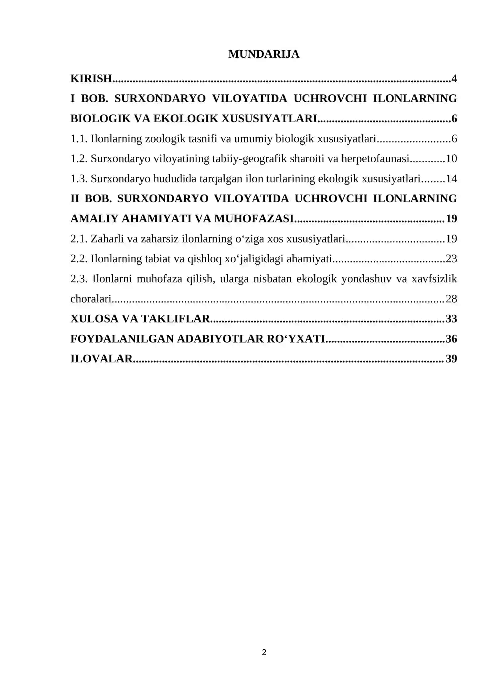 Surxondaryo viloyati sharoitida uchrovchi ilonlar 2