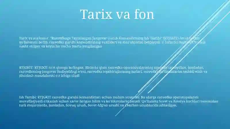 Razvedkaga Tayinlangan Jangovar Guruh Komandirining Ish Tartibi 2