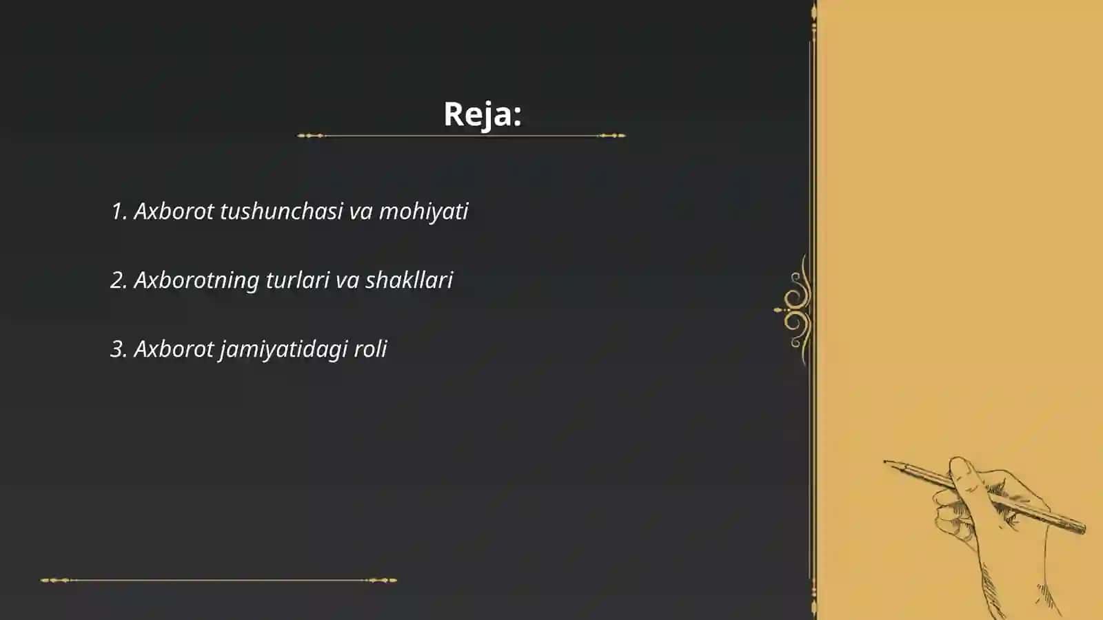 Axborot hagida tushuncha 2