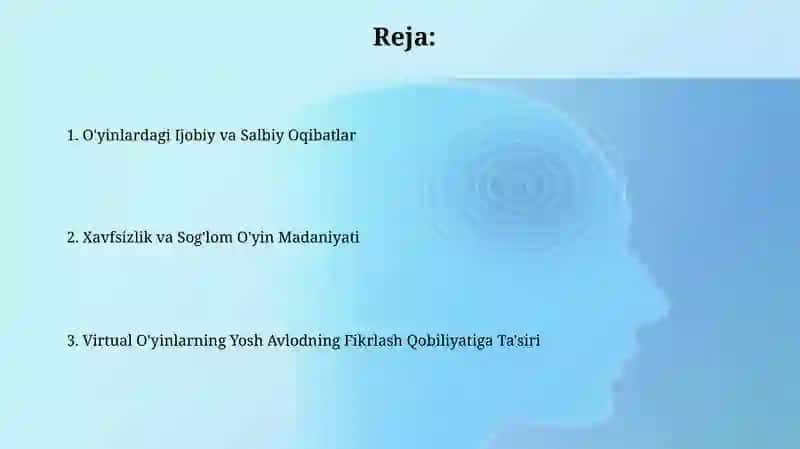 Virtual o'yinlarning yoshlar onggiga ta'siri 2