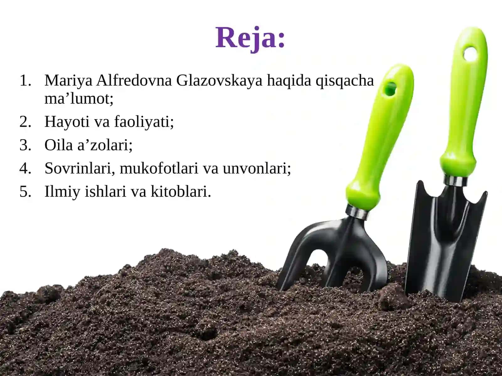 Tuproqlar geografiyasi. Mariya Glazovskaya 2