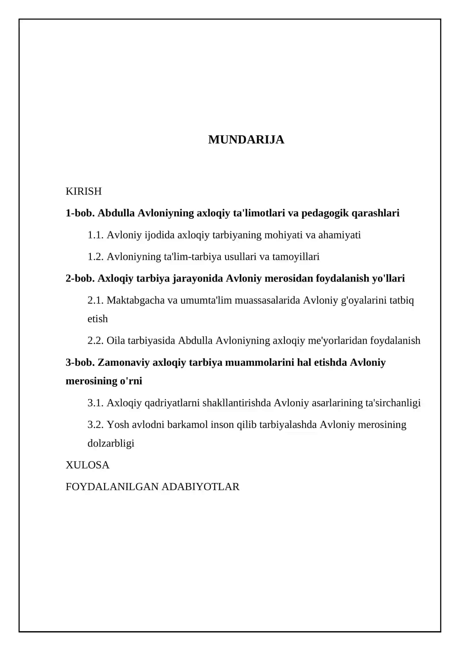 Axloqiy tarbiya jarayonida Abdulla Avloniy merosidan foydalanish mavzusida 2
