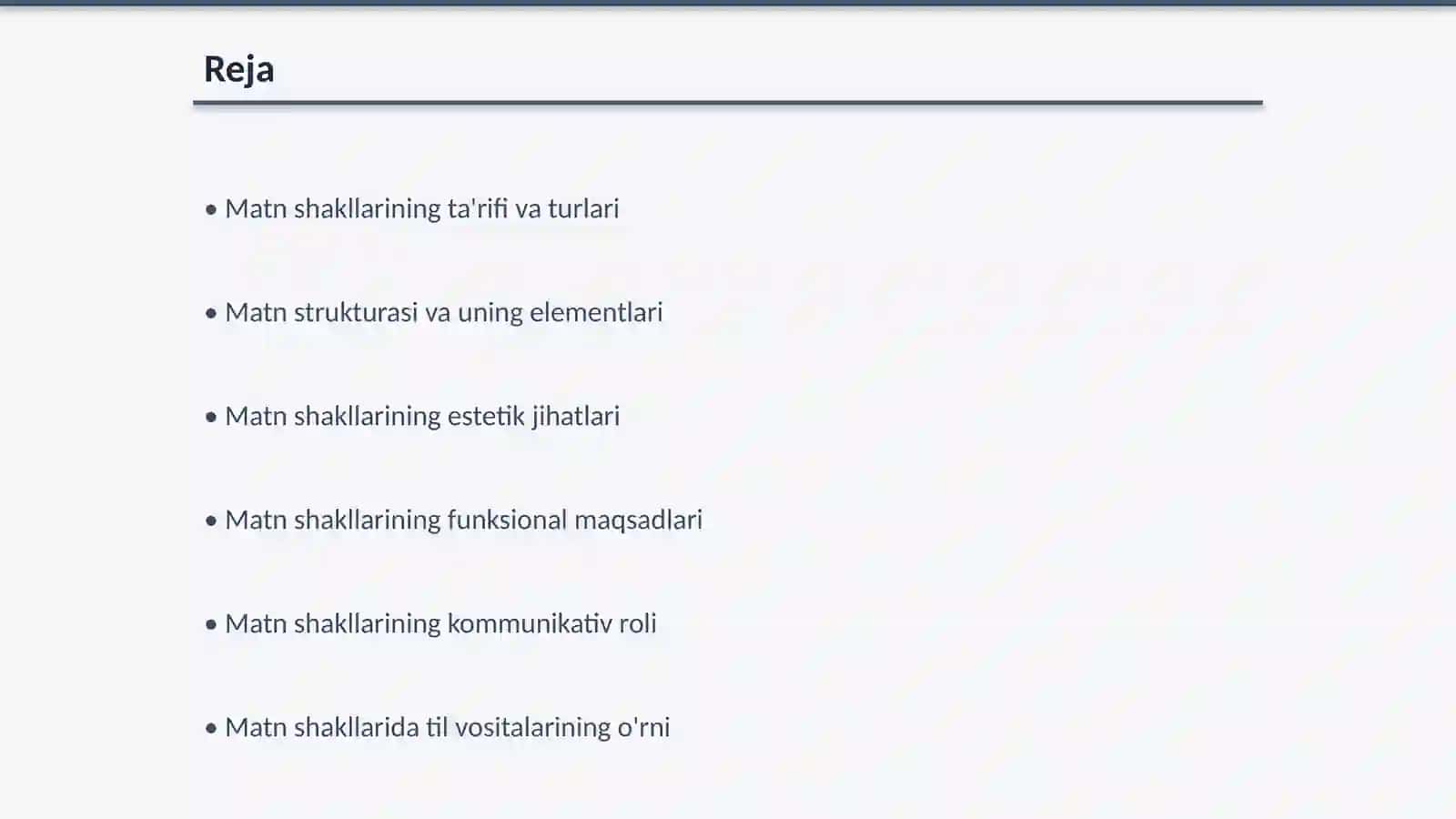 Matn shakllari, prinsiplari 2