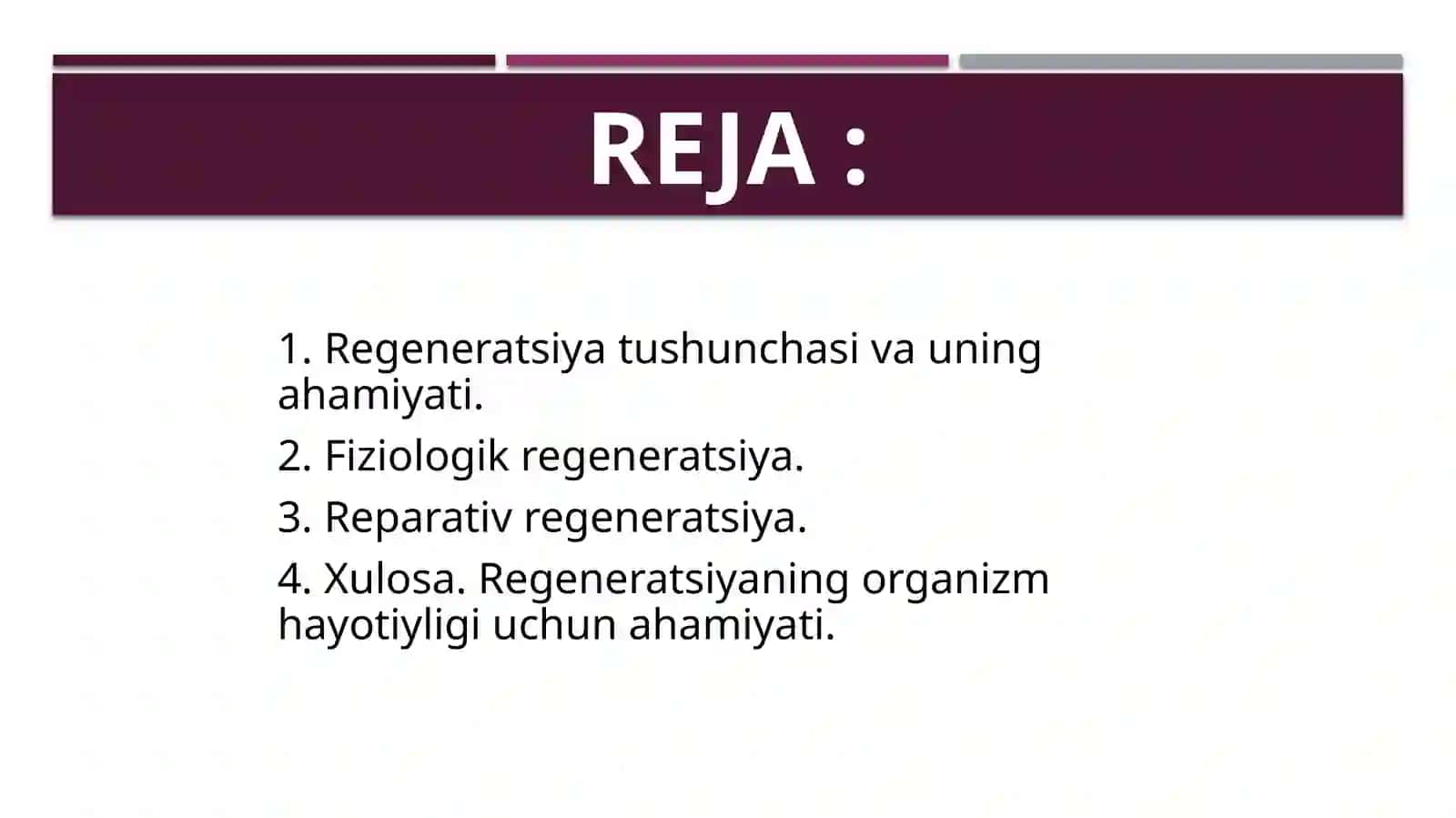 To’qimalarningfiziologikvareparativregeneratsiyasi 2