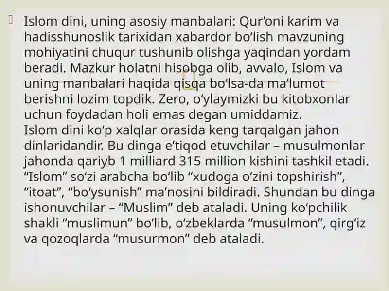 Islom-tinchlik , bag’rikenglikva ma’rifat dini 2