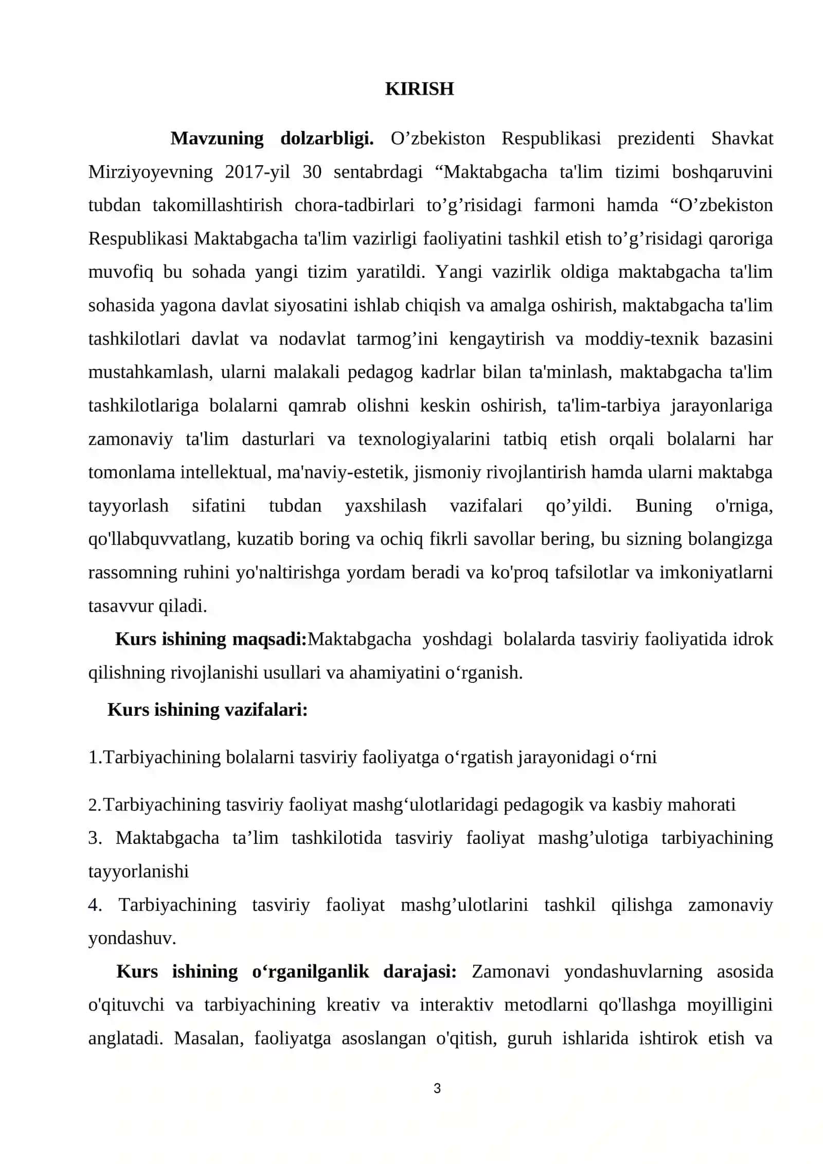 TARBIYACHINING TASVIRIY FAOLIYAT MASHGULOTLARIDAGI PEDAGOGIK VA KASBIY MAHORATI 2