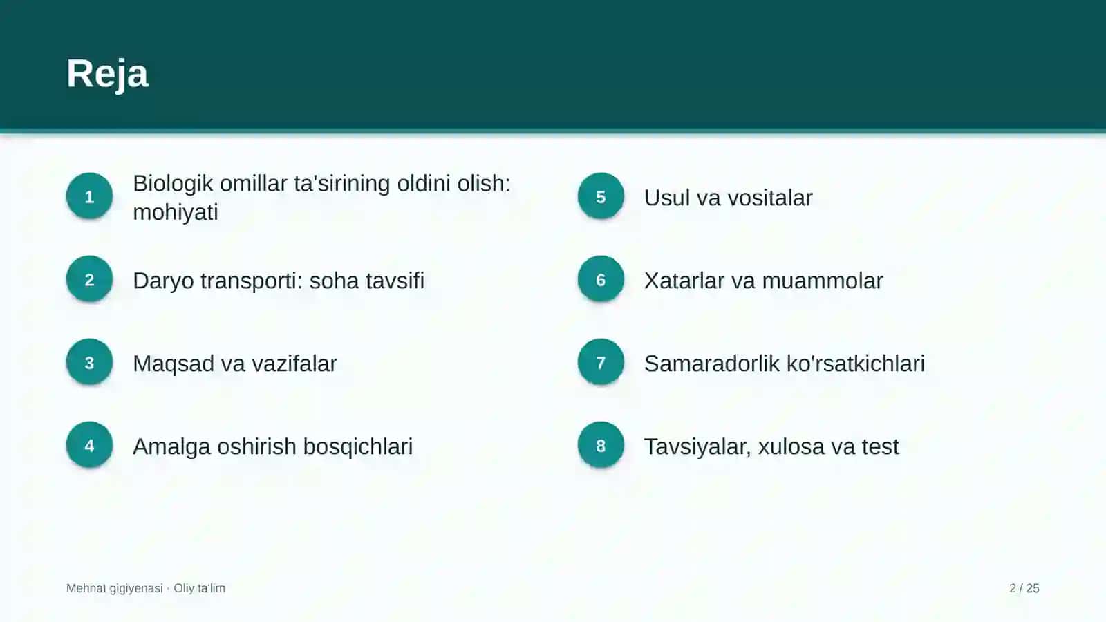 Biologik omillar ta'sirining oldini olish: mohiyati 2