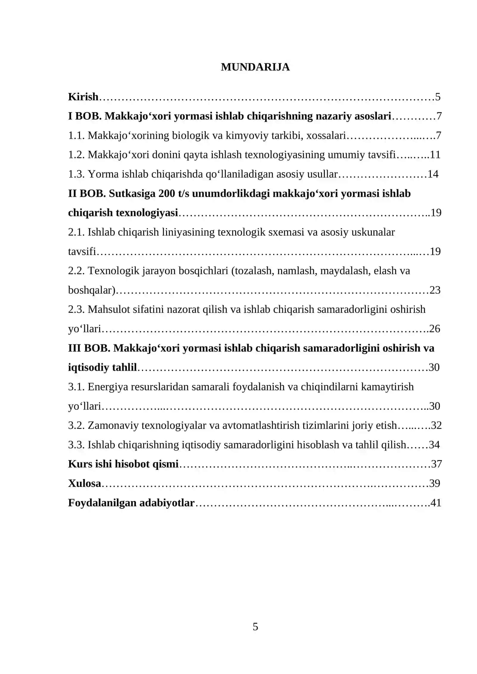 Sutkasiga 200 t/s unumdorlikdagi makkajo'xori yormasi ishlab chiqarish texnologiyasi 2