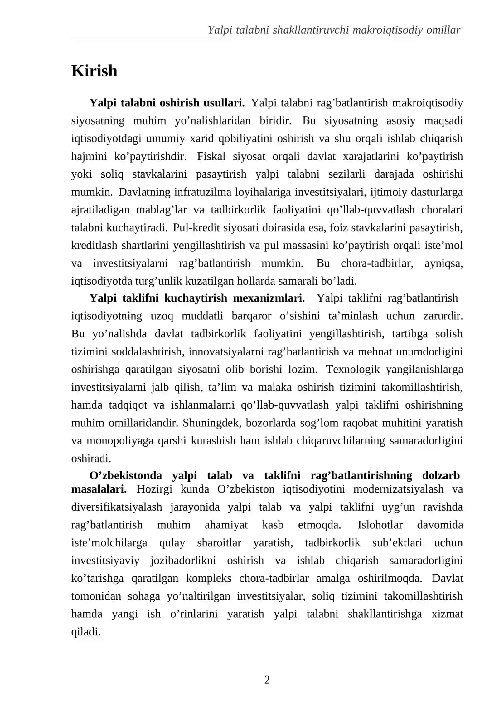 Yalpi talabni shakllantiruvchi makroiqtisodiy omillar 2