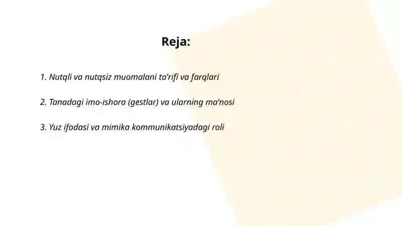 Nutqli va nutqsiz muomala 2