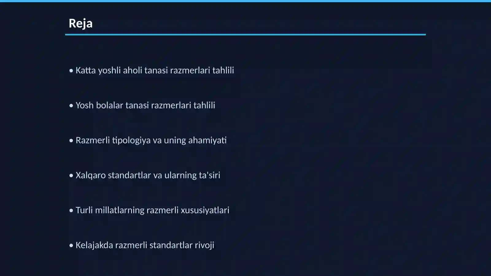 Katta yoshli aholi va yosh bolalar tanasini tavsiflaydigan razmerli tipologiya razmerlar standartlari 2